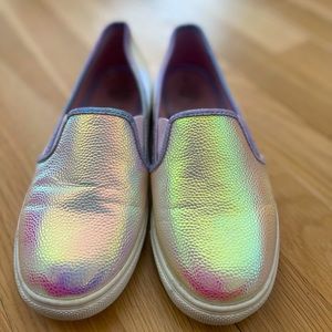 Iridescent Slip On Shoes